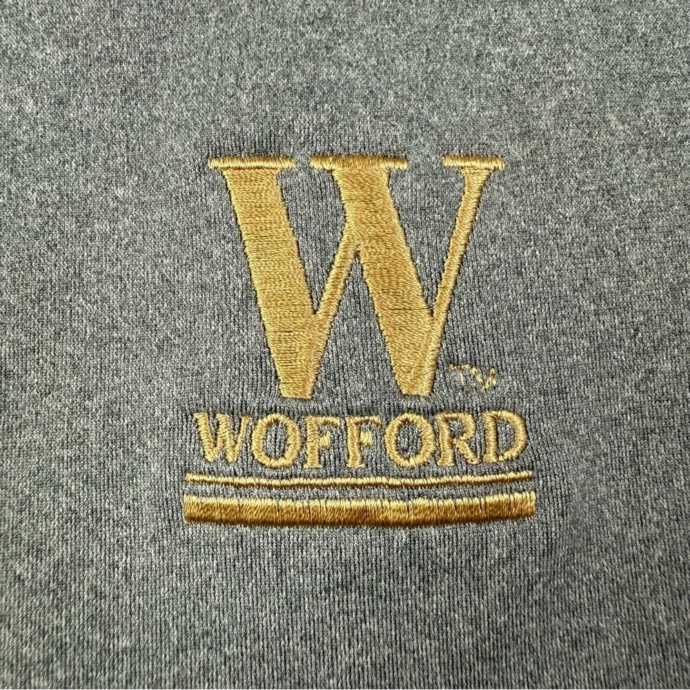 Adidas Wofford College Terriers Men’s Gray Logo 1/4 Zip Pullover Jacket 2XL - Picture 6 of 8